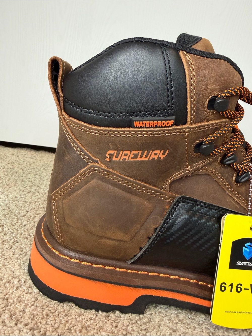 NWT Sureway Men’s Composite Toe Waterproof Work Boots, Sz 10 - Picture 8 of 11